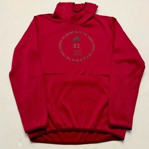 Adidas Climawarm “The Brand With 3 Stripes” Graphic Hoodie Red Adult Small